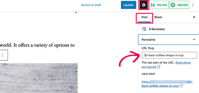 Focus keyphrase in URL Focus keyphrase in URL