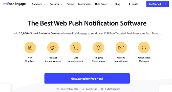 The PushEngage push notification software The PushEngage push notification software