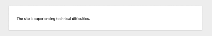 This Site Is Experiencing Technical Difficulties Error Message This Site Is Experiencing Technical Difficulties Error Message