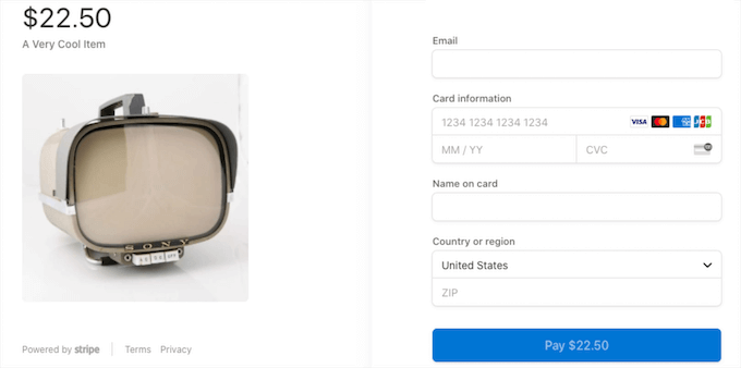 WP Simple Pay checkout form WP Simple Pay checkout form