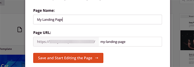 Landing page name Landing page name