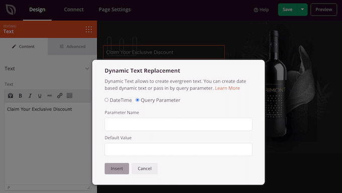 SeedProd's query parameter settings SeedProd's query parameter settings