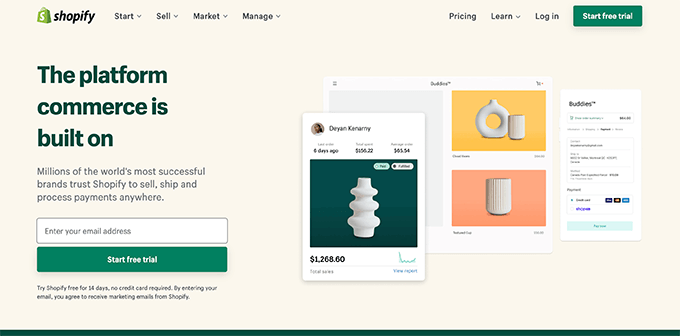 Shopify website Shopify website