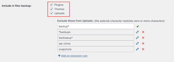 Excluding files from a Google Drive WordPress backup Excluding files from a Google Drive WordPress backup