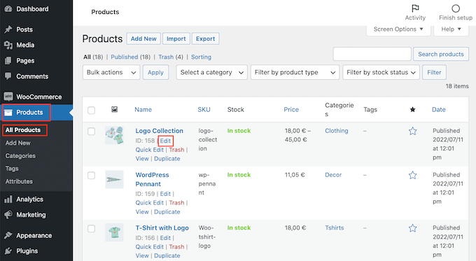 Add popular products shortcode Edit product in WooCommerce