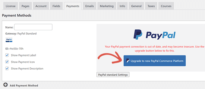 Upgrade to PayPal Commerce Upgrade to PayPal Commerce