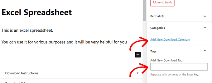 add-tags-and-categories-for-your-edd-product Add Tags and Categories for your EDD products