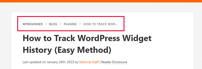 Breadcrumb navigation preview Breadcrumb navigation preview