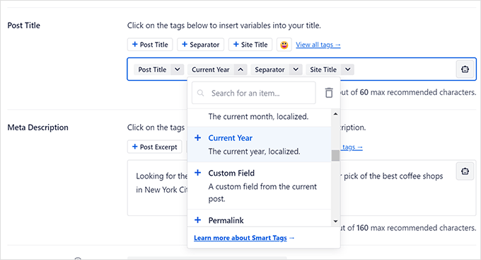 Dynamic tags Dynamic tags