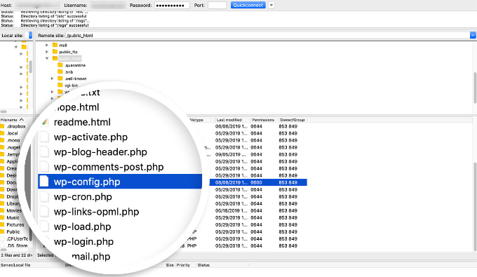 Edit wp-config file using FTP Edit wp-config file using FTP