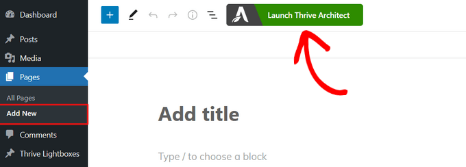 Launch Thrive Architect Launch Thrive Architect