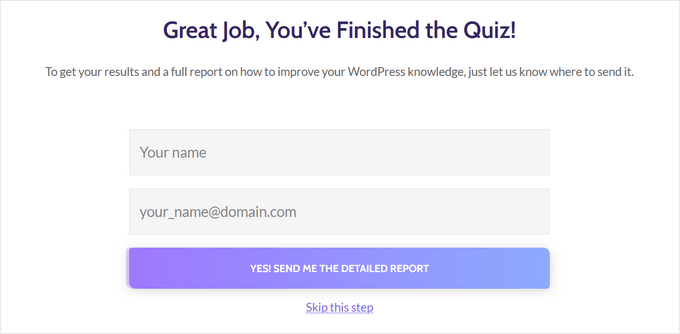 Add an opt-in gate to your quiz Add an opt-in gate to your quiz