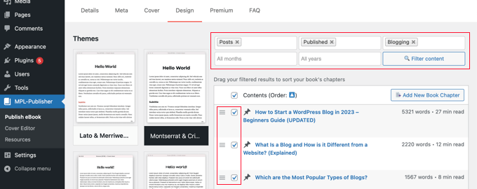 Filtering Posts in MPL-Publisher Filtering Posts in MPL-Publisher