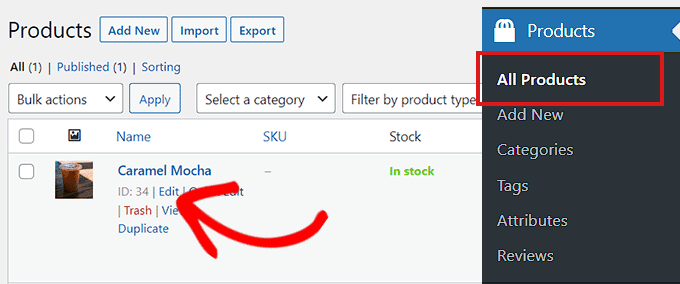 Click the Edit link below the product name Click the Edit link below the product name