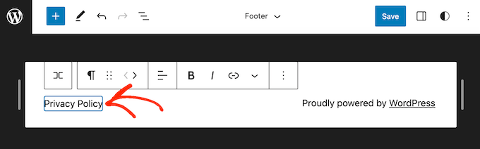 Adding a privacy policy link to the WordPress footer Adding a privacy policy link to the WordPress footer