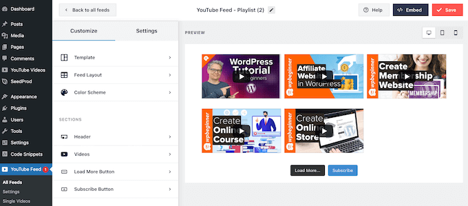 Adding a YouTube playlist to a vlog using Smash Balloon Adding a YouTube playlist to a vlog using Smash Balloon