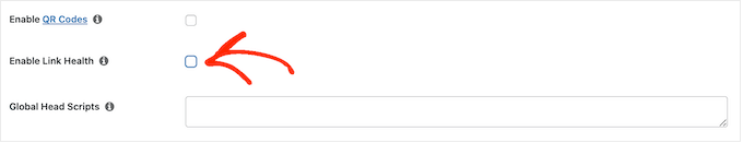 Enabling the Pretty Links URL health check feature Enabling the Pretty Links URL health check feature