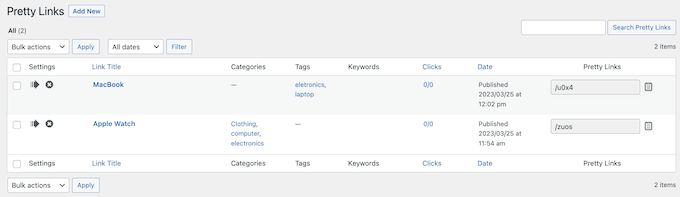 Managing affiliate links using Pretty Links Managing affiliate links using Pretty Links