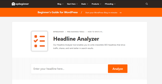 wpbeginner headline analyzer tool wpbeginner headline analyzer tool