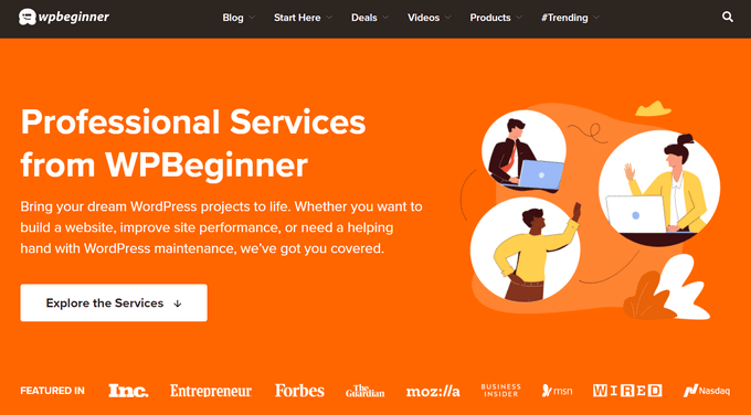 Professional WordPress Services by WPBeginner WPBeginner Pro Services