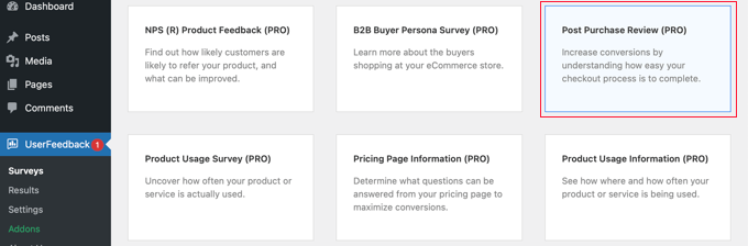 Click the Post Purchase Review Template Click the Post Purchase Review Template