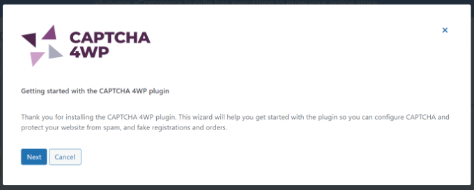 Captcha 4wp welcome note Captcha 4wp welcome note