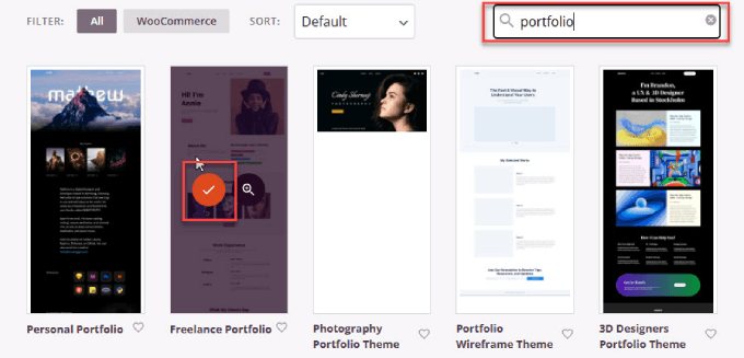 Online portfolio theme in SeedProd Online portfolio theme in SeedProd