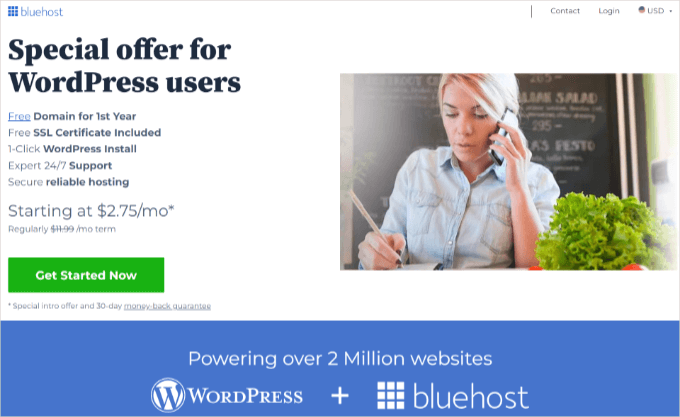 Bluehost offer for WPBeginner readers Bluehost offer for WPBeginner readers