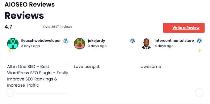 An example of a review feed, created using Smash Balloon An example of a review feed, created using Smash Balloon