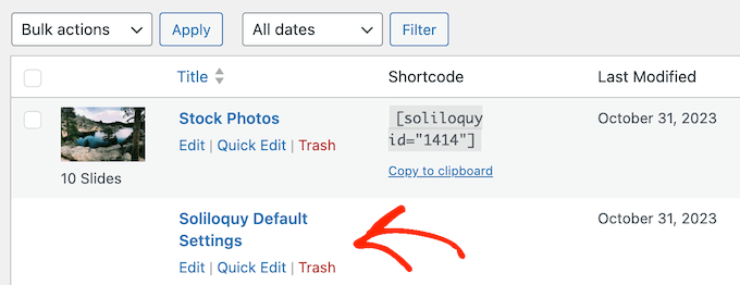 Customizing the default slider settings using Soliloquy Customizing the default slider settings using Soliloquy