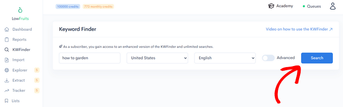 Insert ads within your post content in WordPress using Ad Inserter Enter seed keyword into the LowFruits Keyword Finder