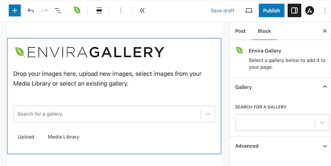 Adding the Envira Gallery block to your WordPress blog or website Adding the Envira Gallery block to your WordPress blog or website