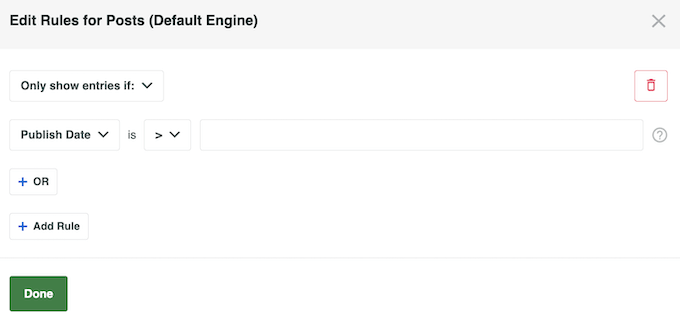 Limiting your site's search to recent pages and posts Limiting your site's search to recent pages and posts