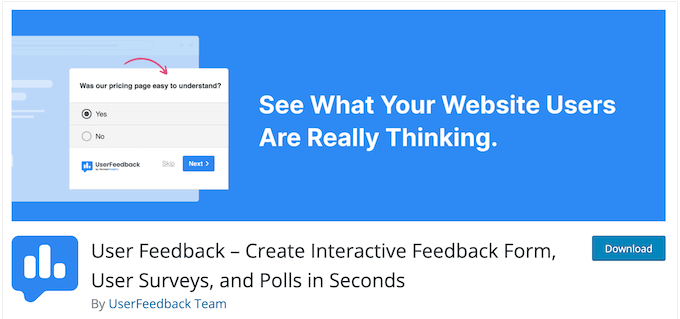 The free UserFeedback WordPress plugin The free UserFeedback WordPress plugin