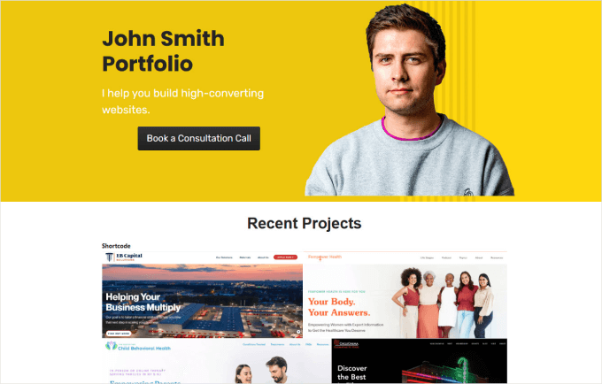 Automatically update security keys Portfolio website live example