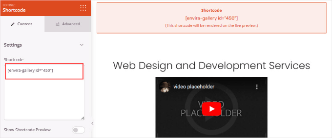 Publish your campaign Shortcode in SeedProd