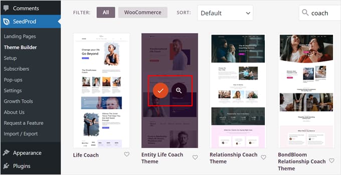 Choosing a SeedProd online coaching business theme Choosing a SeedProd online coaching business theme