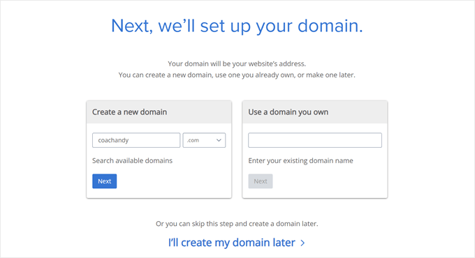 Creating a domain name for a coaching business Creating a domain name for a coaching business