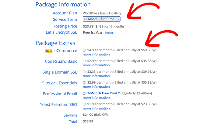 Uncheck extras Uncheck extras