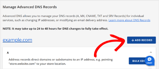 Adding a new DNS record in Bluehost Adding a new DNS record in Bluehost