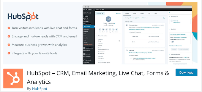 The HubSpot WordPress plugin The HubSpot WordPress plugin