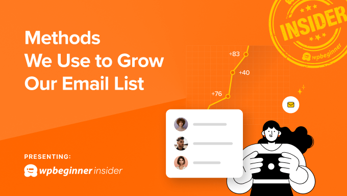 Methods we use at WPBeginner to grow our email list Methods we use at WPBeginner to grow our email list