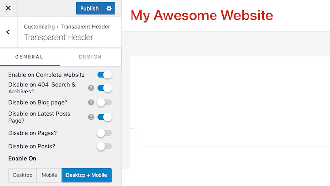 Adding a transparent headers to your blog or website Adding a transparent headers to your blog or website