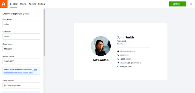 WPBeginner email signature designer WPBeginner email signature designer