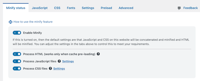 nsexpiryprotection How to enable minification on your website, blog, or online store