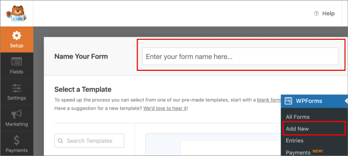 name your form wpforms name your form wpforms