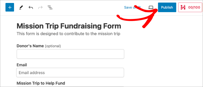 publish mission trip recurring donation form publish mission trip recurring donation form