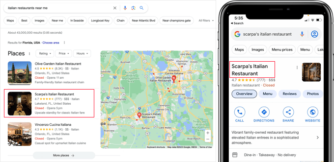 An example of local WordPress SEO An example of local WordPress SEO