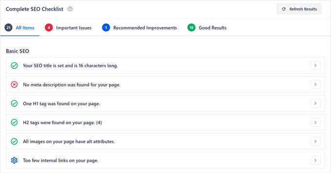 summary-generator-text The Basic SEO analysis in AIOSEO