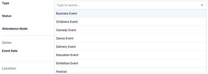 SiteGroud Login to WordPress Adding Event Type in AIOSEO Schema